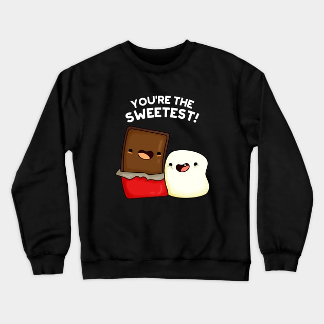 You're The Sweetest Funny Candy Pun Crewneck Sweatshirt by punnybone